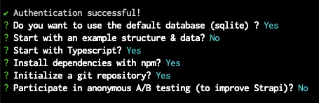 ターミナルでの質問と回答