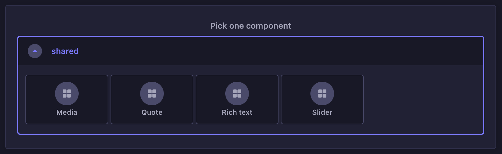 Dynamic Zone にコンテンツを入力