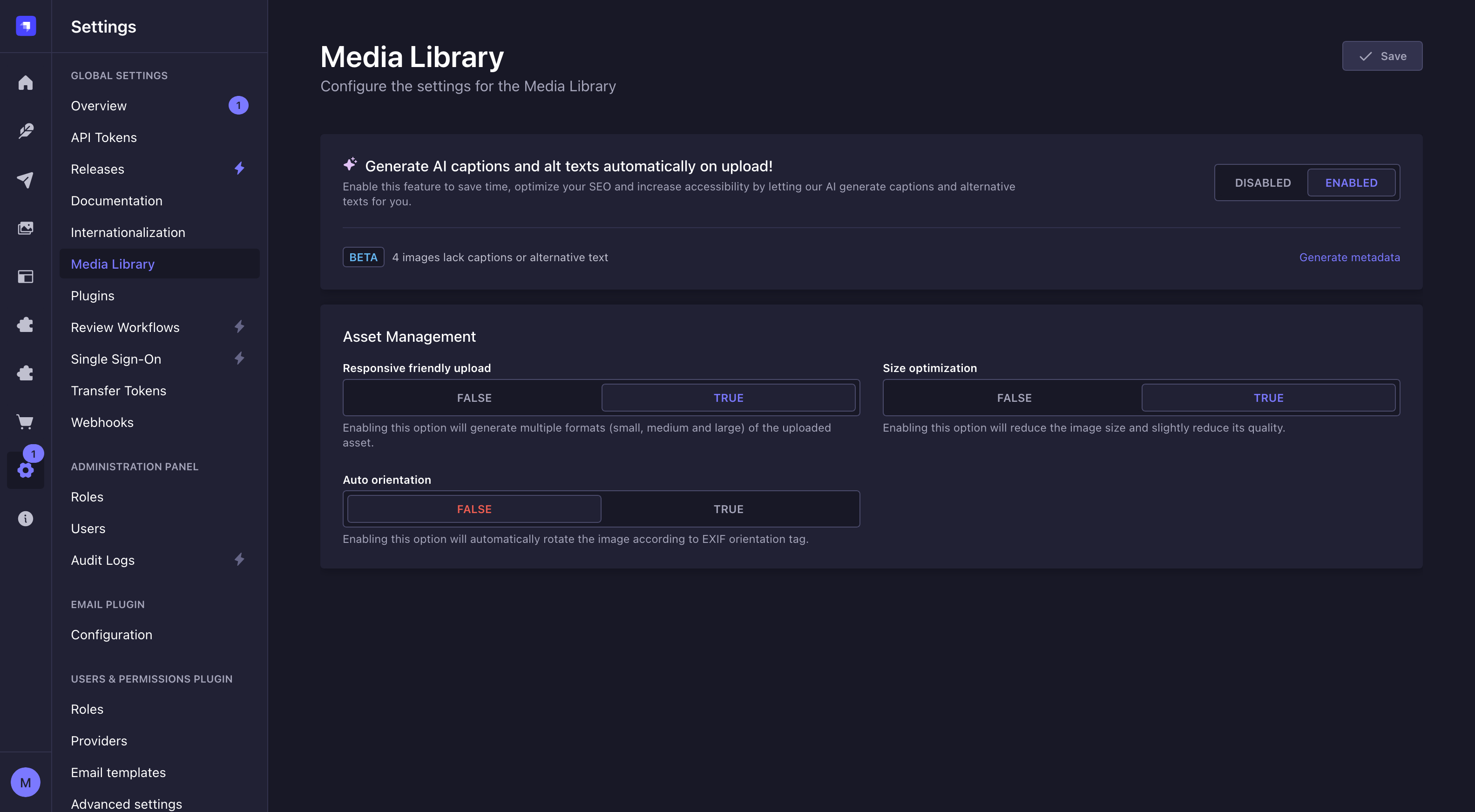 既存画像への AI メタデータ生成