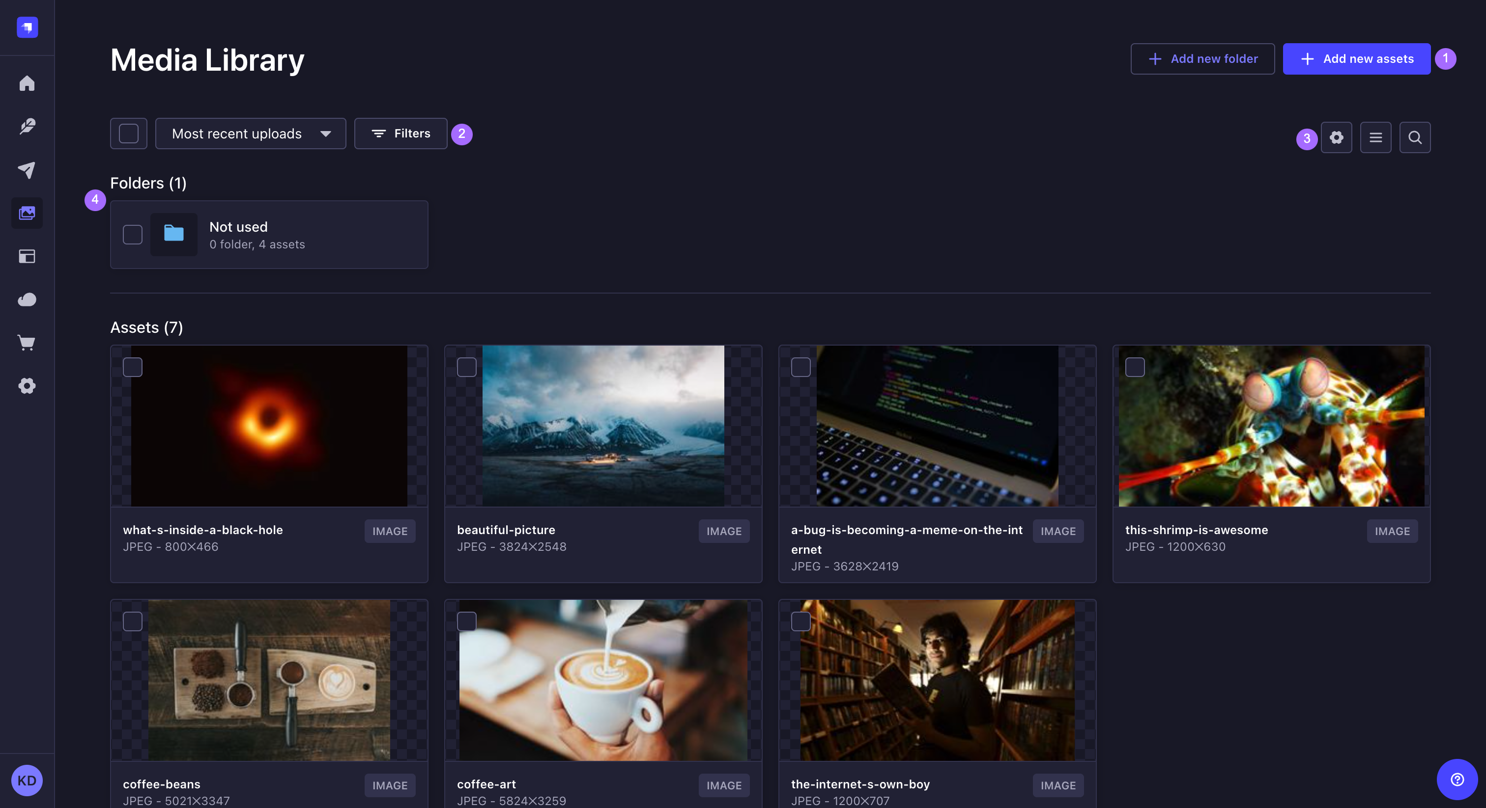 メデ  ィアライブラリの概要（注釈付き）